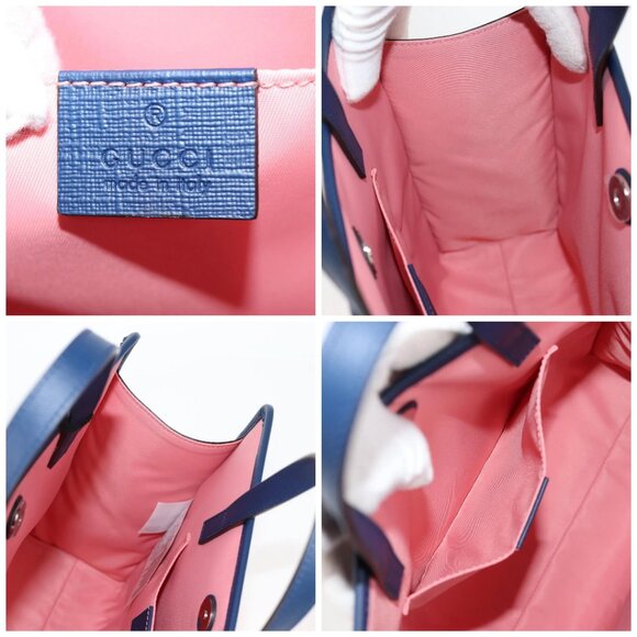 GUCCI GG Supreme Children's Hand Bag PVC Pink Silver 605614 Auth 116571AM - Picture 15 of 16